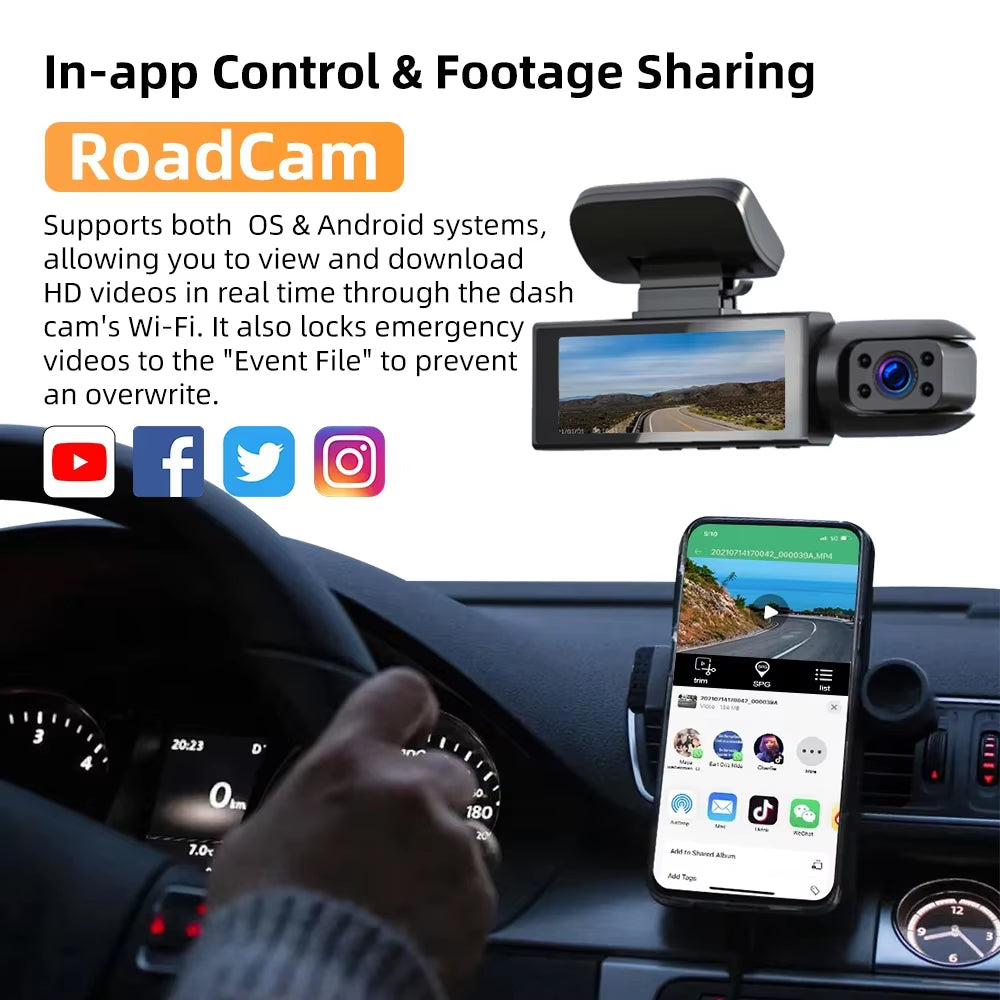 VisionX Dual Lens Smart Dash Cam™