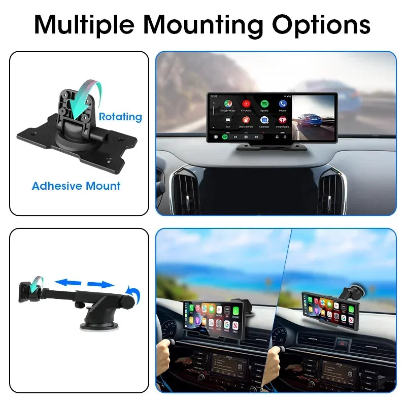 Jansite 10.26″ Smart Car Display with 4K Front & Rear Recording™