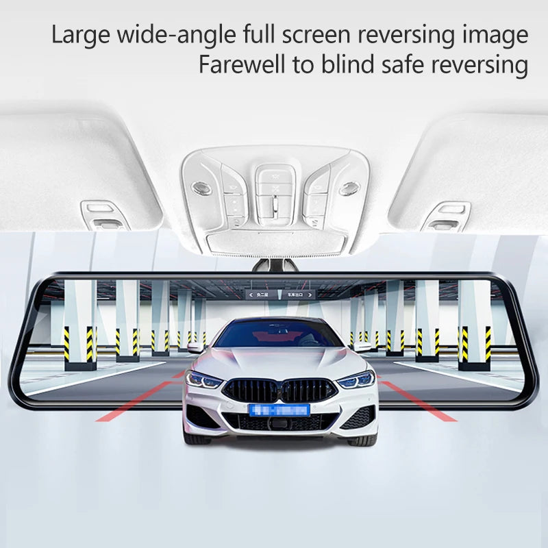TOTNG SafeDrive 10” Touch Screen Mirror DashCam (Optional Rear Camera）